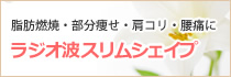 脂肪燃焼・部分痩せ・肩コリ・腰痛に、ラジオ波スリムシェイプ